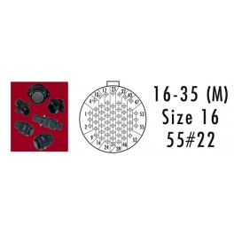 CONNECTEUR RECEPTACLE ROUGE 55 CONTACTS SOCKET AWG 22 CONNECTEUR RECEPTACLE ROUGE 55 CONTACTS SOCKET AWG 22