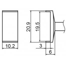 PANNE TUNNEL 19.5X10.2 POUR FM203/FX951/FM2027/FM2028