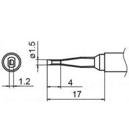 PANNE TYPE LONG REACH CHISEL POUR FM203/FX951/FM2027/FM2028