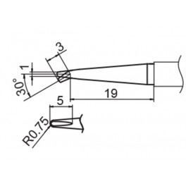 PANNE TYPE LONG REACH CHISEL POUR FM203/FX951/FM2027/FM2028