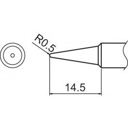 PANNE CONIQUE R0.5 POUR FX888/FX8803/FX8802/B3662 PANNE CONIQUE R0.5 POUR FX888/FX8803/FX8802/B3662