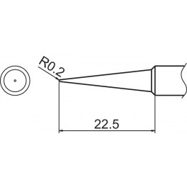 PANNE CONIQUE R0.2 POUR FX888/FX8801/FX8803 PANNE CONIQUE R0.2 POUR FX888/FX8801/FX8803