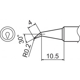 PANNE CONIQUE R0.2 POUR FX888/FX8801/FX8803 PANNE CONIQUE R0.2 POUR FX888/FX8801/FX8803