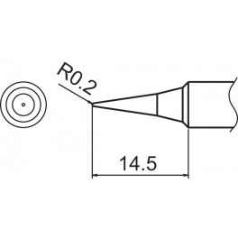 PANNE CONIQUE R0.2 POUR FX888 ET FX8803