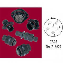 CONNECTEUR RECEPTACLE BLEU 6 CONTACTS SOCKET AWG 22