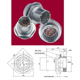 CONNECTEUR HERMETIC FUEL TANK ROUGE 4 CONTACTS PIN AWG 16 CONNECTEUR HERMETIC FUEL TANK ROUGE 4 CONTACTS PIN AWG 16