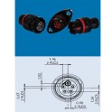 CONNECTEUR RECEPTACLE JAUNE 5 CONTACTS SOCKET AWG 24