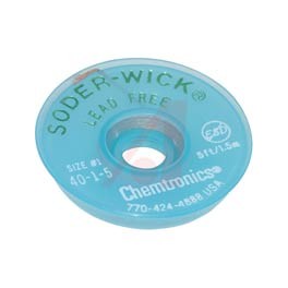 TRESSE A DESSOUDER SANS PLOMB LARGEUR 0.8MMX1.5M BLANC /25PCS TRESSE A DESSOUDER SANS PLOMB LARGEUR 0.8MMX1.5M BLANC /25PCS