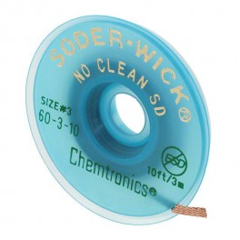 TRESSE A DESSOUDER NO CLEAN 2,0MMX3M VERTE /25PCS TRESSE A DESSOUDER NO CLEAN 2,0MMX3M VERTE /25PCS