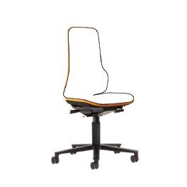 ESD CHAISE LABORATOIRE NEON 2 SUR ROULETTES AVEC SYSTEME SYNCHRONE BORDURE ORANGE SANS COUSSIN ESD CHAISE LABORATOIRE NEON 2 SUR ROULETTES AVEC SYSTEME SYNCHRONE BORDURE ORANGE SANS COUSSIN