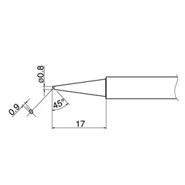 PANNE DE RECHANGE TYPE 0.8C POUR FER FX650