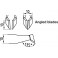 BRUCELLE COUPANTE 115MM A INSERTS DE CARBONE