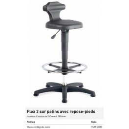 ASSIS DEBOUT FLEX 3 (PATINS + REPOSE-PIEDS) ASSISE 510-780MM ASSIS DEBOUT FLEX 3 (PATINS + REPOSE-PIEDS) ASSISE 510-780MM
