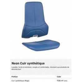 COUSSIN LABORATOIRE NEON CUIR SYNTHETIQUE BLEU