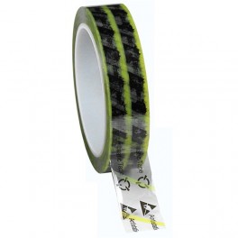 RUBAN ADHESIF ESD BANDES JAUNES 24MMX65M